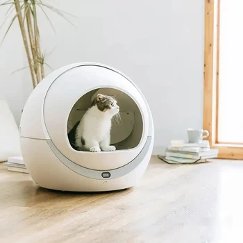 Автоматический умный ящик для кошачьего туалета, Самоочищающаяся песочница для кошек, Закрытый лоток, унитаз, Поворотный Тренировочный, Съемное судно Areneros Gato Pet