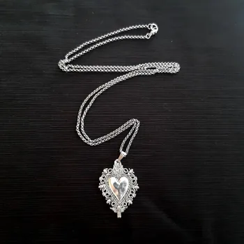 Готическое Священное Горящее Сердце Кулон Ожерелье Сувенир Подарок Для женщин Друзей Мужчин Панк Ювелирные изделия ручной работы Новая Мода