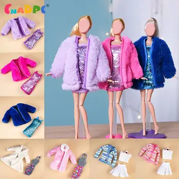 1 Комплект Модного зимнего пальто в этническом стиле для куклы длиной 30 см, костюм для куклы 11,5 дюймов, аксессуары для куклы, игрушки для девочек