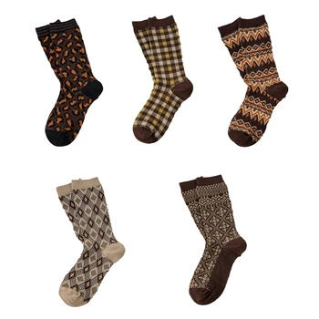 1 Пара зимних носков Уличная одежда в корейском стиле для девочек Модные хлопковые носки для мужчин и женщин