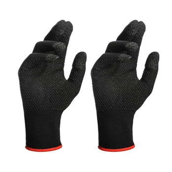 1 пара зимних противоскользящих трикотажных тепловых перчаток, непромокаемые рукава для пальцев, защищающие от пота