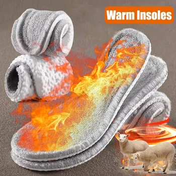 1 пара термостелек с подогревом для ног, Зимняя теплая Термостойкая пена с эффектом памяти для мужчин и женщин, Спортивная обувь, Самонагревающиеся колодки для обуви