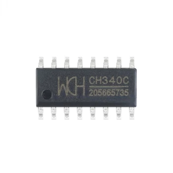 (1 шт.) Оригинальный аутентичный чип CH340C SOP-16 USB к последовательной микросхеме IC со встроенным кварцевым генератором.