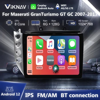 10-Дюймовый Автомобильный Радиоприемник Android 12 Для Maserati Grantismo GT GC 2007-2017 Мультимедийный Плеер GPS Навигация 4G WIFI Carplay Головное Устройство