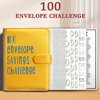 100-дневный вызов, 100-дневный вызов, Сберегательная книжка, конверт с наличными, Бюджетный лист с заметками