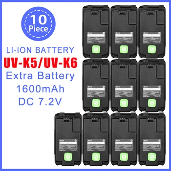10ШТ Портативная Рация UV-K5 UV-K6 Аккумулятор Quansheng Оригинал BPK5 DC 7.2V 1600mAh Литий-ионный аккумулятор Аккумуляторные Батареи UVK5 UVK6