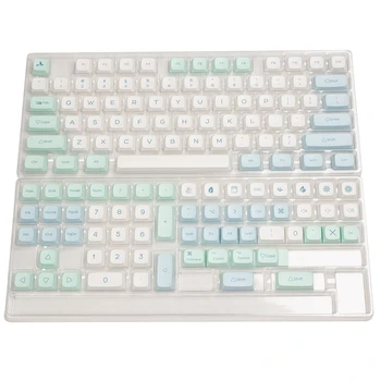 135-клавишные колпачки для ключей Ice Crystal Mint XDA Dye Sub для MX 61/64/68/75/84/87/98 Dropship
