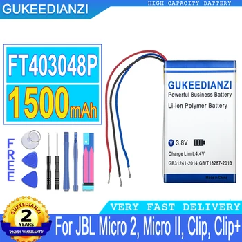 1500 мАч Аккумулятор GUKEEDIANZI FT403048P Для JBL Micro 2 II Clip Micro2 Clip + Digital Big Power Bateria