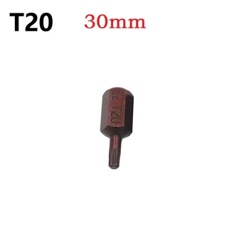 1ШТ 30 мм 75 мм Отвертки Torx Star T20/T25/T30/T40/T45/T50/T55 С Шестигранным Хвостовиком С Сильным Магнитным воздействием Головка Отвертки Ручной Инструмент