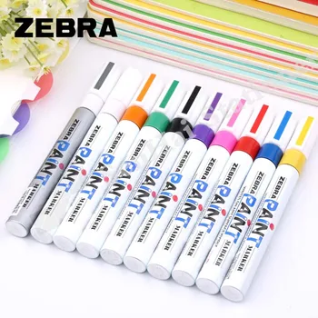 1шт Японская ручка для рисования ZEBRA Color Paint Pen MOP-200 м Масляный маркер, глянцевая ручка для граффити, волокнистая ручка, маленькая портативная ручка, широкий спектр применения