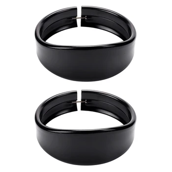 2 Кольца для отделки фар, 5,75-Дюймовое кольцо для отделки козырька фары, Черные кольца для отделки козырька для FXSTC