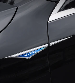 2 части металлического тюнинга кузова автомобиля Декоративные наклейки на переднюю дверь автомобиля для Toyota wish автомобильные аксессуары