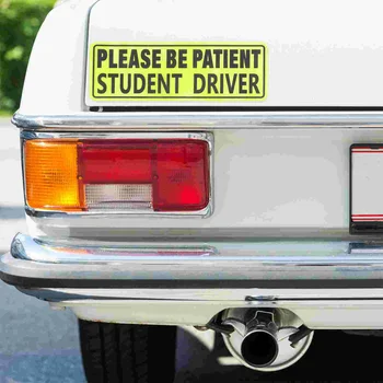 2 шт. автомобильных наклейки, напоминающие о практикующем водителе, светоотражающая наклейка для начинающих студентов из ПВХ