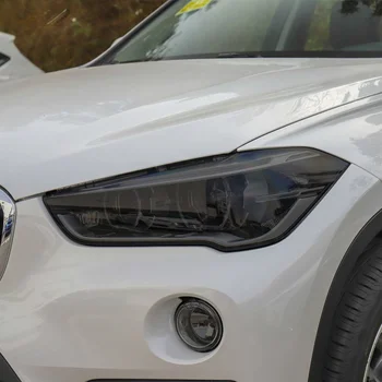 2 шт. Защитная пленка для автомобильных фар, прозрачная черная наклейка из ТПУ, предварительно вырезанная для BMW X1 F48, аксессуары 2015-по настоящее время 2020 гг.