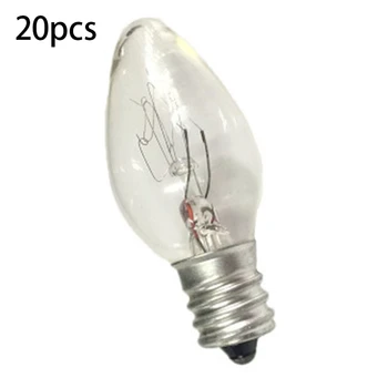 20 сменных ламп ночного освещения и соляной лампы E12 мощностью 7 Вт из прозрачного стекла Лампы накаливания