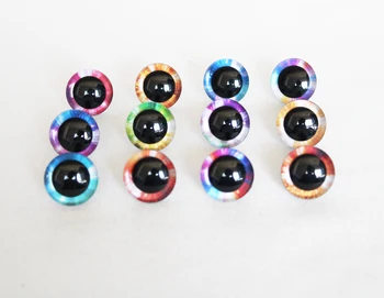 20 шт./ЛОТ НОВЫЕ 3D красочные игрушечные глазки-зрачки с задней шайбой для аксессуаров для кукол 
