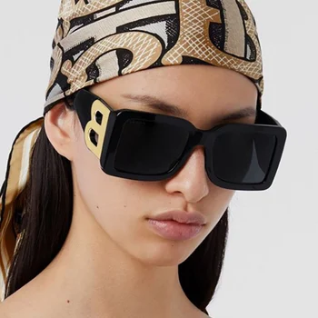 2021 новые женские солнцезащитные очки B-образной формы с большой квадратной оправой, трендовые мужские солнцезащитные очки