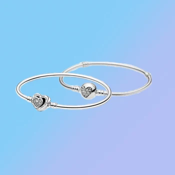 2022 Новый браслет из стерлингового серебра S925 пробы, лимитированная коллекция Moments, браслет-обертка, браслет с бесконечным сердцем, подарок на День матери
