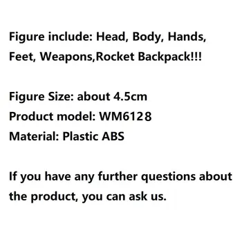 2023 Новые совместимые строительные блоки WM6128 WM6095, мини-фигурки, игрушки с 1 рюкзаком Rocket