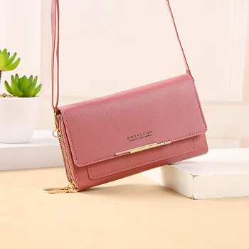 2023 Новый женский кошелек, корейская многофункциональная сумка через плечо, сумка-клатч средней длины, модная женская сумка на молнии, сумочка-портмоне