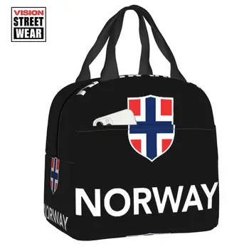 2023 Новый Норвежский Флаг, Изолированная сумка для ланча, водонепроницаемый Норвежский Флаг, Термоохладитель, Ланч-бокс, Офисный Рабочий Школьный Ланч-бокс