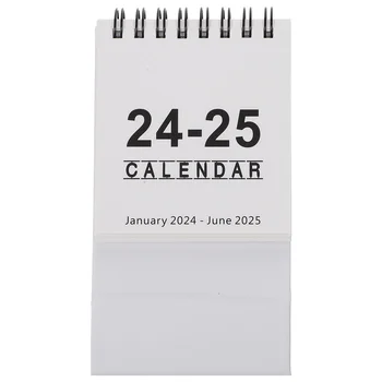2024 Мини-настольный календарь в простом стиле Настольный компьютер 2025 Офисный декор Изысканные Креативные бумажные украшения для дома