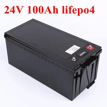 24V 100Ah 200Ah Lifepo4 аккумулятор 100A BMS для солнечной фотоэлектрической системы мощностью 2400 Вт RV Caravan surfboard jet power storage + 10A Зарядное устройство