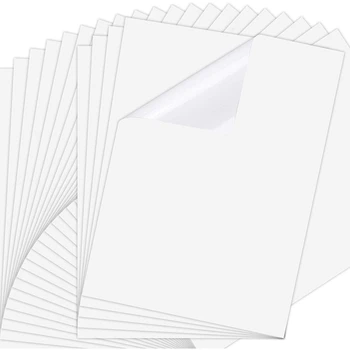 25 Листов бумаги для струйных наклеек размером 8,3X11,6 дюймов, прозрачная пленка для печати, быстросохнущая бумажная этикетка для струйных принтеров
