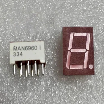 2шт MAN6960 красный 0,56-дюймовый 7-сегментный светодиодный дисплей Цифровой ламповый модуль с общим анодом 10 контактов