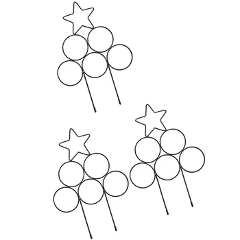 3 шт. Круглые растения в виде пятиконечной звезды, Шпалера для растений в горшках, Поддерживающая рамку для садовых тепличных растений