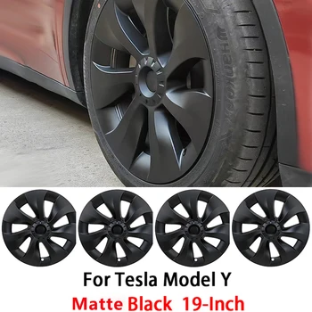 4шт 19-Дюймовая Крышка Ступицы С Производительной Заменой Колесной Крышки Автомобильная Крышка Ступицы С Полным Покрытием Аксессуары для Tesla Model Y 2021-2022