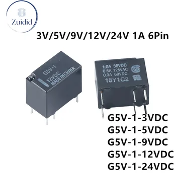 5/1шт Сигнальные реле G5V-1-3VDC G5V-1-5VDC G5V-1-9VDC G5V-1-12VDC G5V-1-24VDC DC 3V/5V/9V/12V/24V G5V-1 5VDC 12VDC 1A 6Pin реле