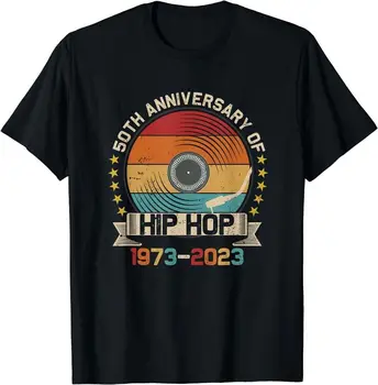 50 лет Хип-хоп Виниловая Ретро футболка для празднования 50-летия