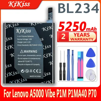 5250 мАч BL234 BL 234 BL-234 аккумулятор Для Lenovo A5000 Vibe P1M P1MA40 P70 P70t P70-T Аккумулятор мобильного Телефона