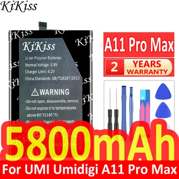 5800 мАч Мощный аккумулятор KiKiss A11 Pro Max для аккумуляторов мобильных телефонов UMI Umidigi A11Pro Max