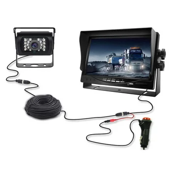 7-дюймовый HD дисплей заднего хода грузовика Камера заднего вида для путешествий на автомобиле Прицеп Пикап Фургон RV Camper Видеонаблюдение Ночное видение