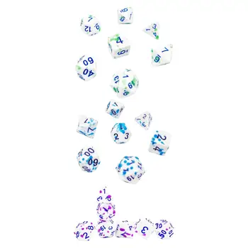 7 Штук Многогранных Кубиков Ручной Работы, Ролевые Настольные Игры, Сувениры Для Вечеринок, Семейные Посиделки, Игральные кости, Меняющие Цвет, Многогранные Кубики