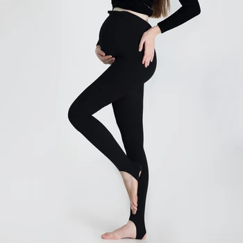8898 # Осенние мягкие матовые колготки для беременных с высокой талией и регулируемым животом, колготки для беременных, повседневная одежда для беременных