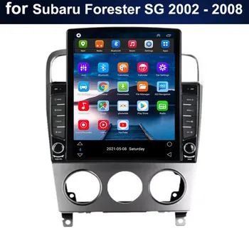 8G + 128G Автомагнитола для Subaru Forester SG 2002-2008 Tesla Style Android 12 Мультимедийный Видео DVD-плеер Навигация 2 Din Авторадио
