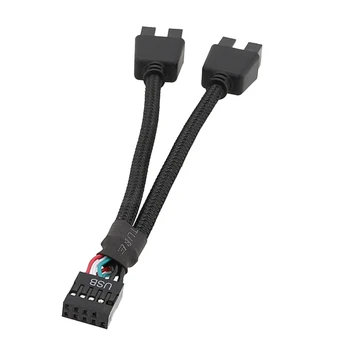 9-контактный USB-разъем с разъемом от 1 до 2 штекеров, удлинительный кабель, карта для настольного компьютера, 9-контактный USB-концентратор, порт адаптера с 9-контактным разъемом USB 2.0.
