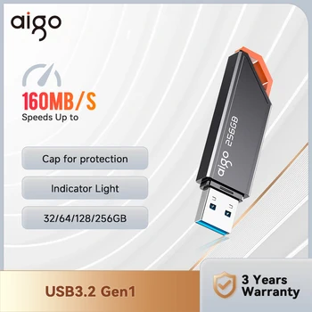 AIGO USB Memory Stick USB 3.2 Флэш-накопитель 32 ГБ 64 ГБ 128 ГБ 256 ГБ с индикаторной лампой U-диск портативный для ПК