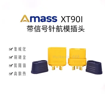 Amass-XT90I Conector Banhado a Ouro para Bateria Modelo RC, Conectores de Plugue Originais, 4,5mm, Masculino e Feminino