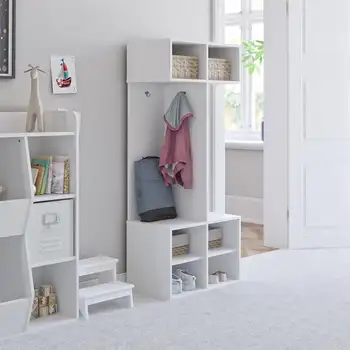 Ameriwood Home Charli Kid' s Хранилище на 6 кубов, белая Домашняя мебель Мебель для спальни Шкафы-купе Шкаф для хранения