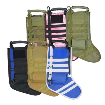 B278 Тактические Рождественские носки Molle, декоративная сумка для военных фанатов, подвесная сумка для хранения предметов, спортивный рюкзак на открытом воздухе, подвесная сумка