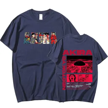 Camiseta de Anime japonés Neo Tokyo Akira para hombre, camisa de Manga corta de película de ciencia ficción Shotaro Kaneda, 100%
