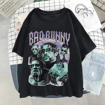 Camiseta de UN VERANO SIN TI Bad Bunny para hombre y mujer, Camisa de algodón a la moda, camisetas de Hip Hop para niños, camise