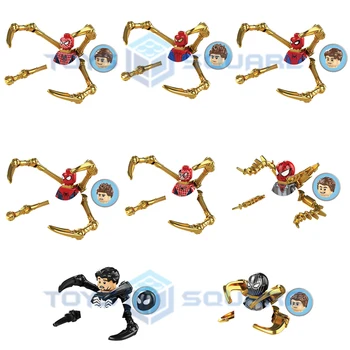 Disney Человек-Паук Питер Паркер Модель Строительные блоки MOC Набор Кирпичей Подарки Игрушки