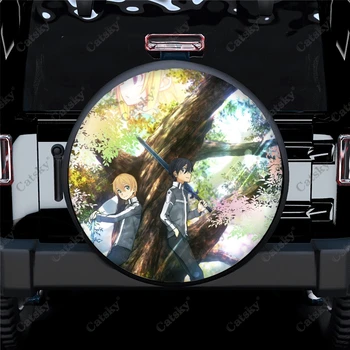 DIY Sword Art Online Универсальные автомобильные аксессуары, защитная крышка для запасного колеса, декоративная накладка для наружного колеса, Защитная накладка для кемпера