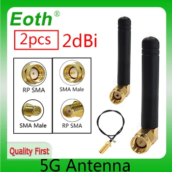 EOTH 5g антенна 2 3dbi sma мужской wlan wifi 5 ггц антенна IPX ipex 1 4 SMA женский удлинитель с косичкой модуль интернета вещей pbx antena
