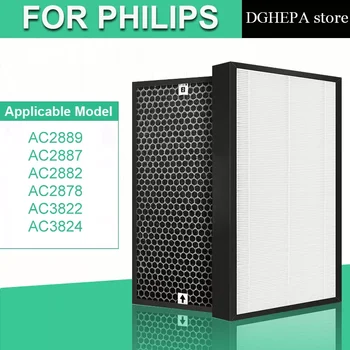 FY2422 hepa-Фильтр и угольный Фильтр для Очистителя воздуха Philips AC2889 AC2887 AC2882 AC2878 AC3822 Комплект Фильтров аксессуары
